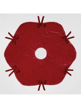NWT Velvet Bow Christmas Tree Skirt Red - Threshold designed with Studio McGee